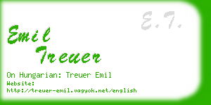 emil treuer business card